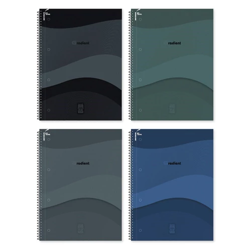 Spirálfüzet vonalas Gradient A/4 70 lapos vegyes minták