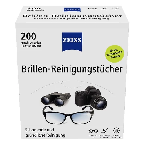 Szemüvegtörlő kendő ZEISS nedves 200 darabos