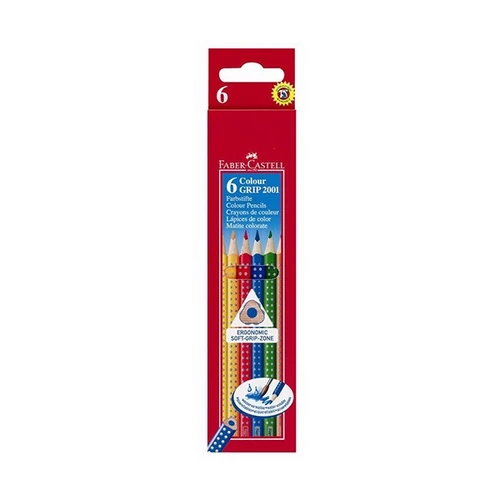 Színes ceruza FABER-CASTELL Grip háromszögletű 6 darabos