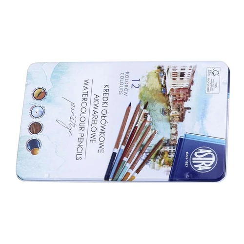 Színesceruza ASTRA Prestige fémdobozos 12 darabos