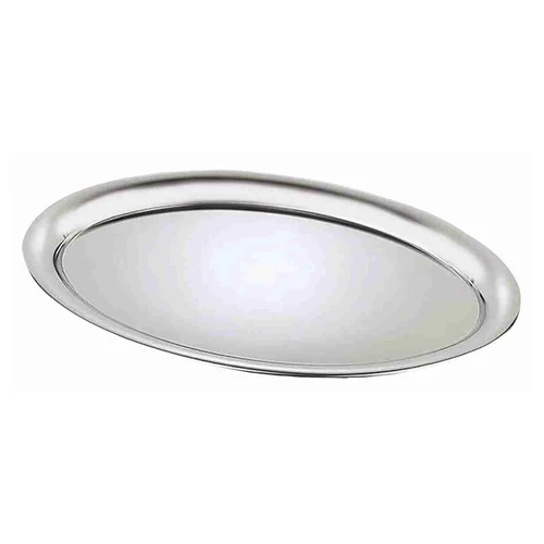 Tálca ovális rozsdamentes inox matt 19 x 14 cm
