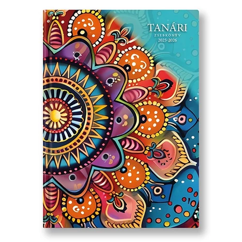 Tanári zsebkönyv TOPTIMER papírborító A/5 heti 145x205 mm Oriental 2025-2026