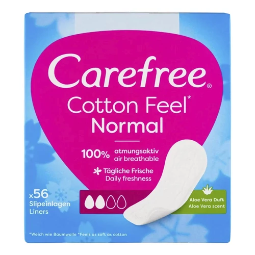 Tisztasági betét CAREFEE Cotton Aloe 56 darabos