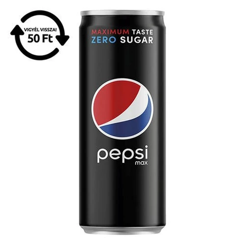 Üdítőital szénsavas PEPSI MAX cukormentes dobozos 0,33L DRS